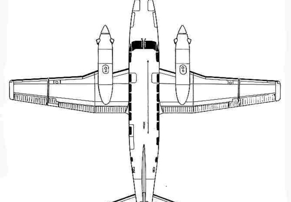 Beechcraft 99A aircraft drawings (figures)